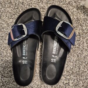 Birkenstock Madrid BigBuckle Navy Velvet